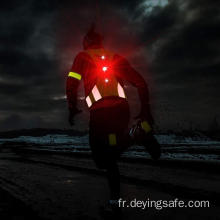 Gilet de course réfléchissant à LED Sécurité durable réglable